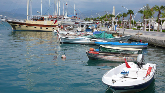 Boats in Fethiye harbour