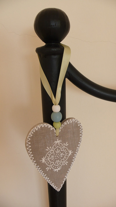 Master bedroom heart decoration