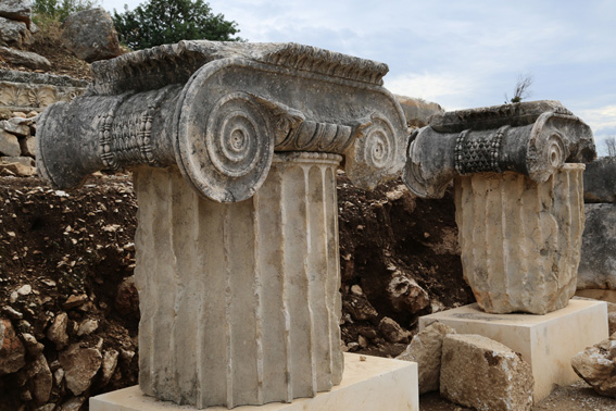 Old stone pillars