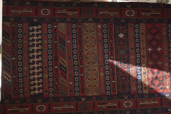 Beautifully rich colours of a traditional Turkish rug