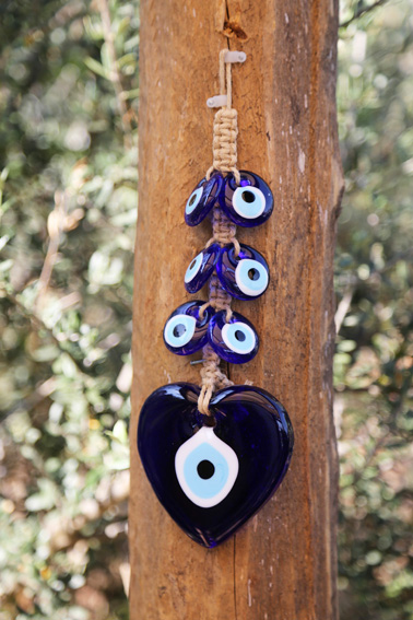 Blue glass Turkish amulet